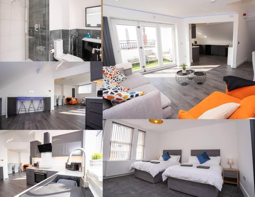 Luxury Town Apartment With Roof Terrace, Sleeps 6 ブラックプール エクステリア 写真